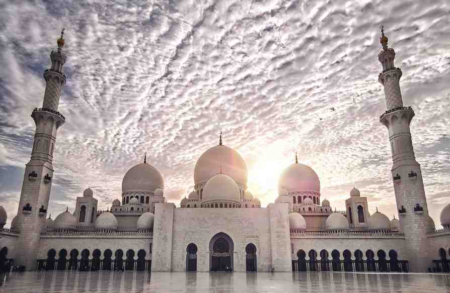 United Arab Emirates temple with COVID restrictions