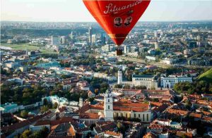 Vilnius lifestyle from the sky with freedom of movement.